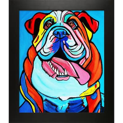 ArtistBe by overstockArt Bully by Nora Shepley with Black New Age Wood Frame Canvas Wall Art, 28.75" x 24.75"