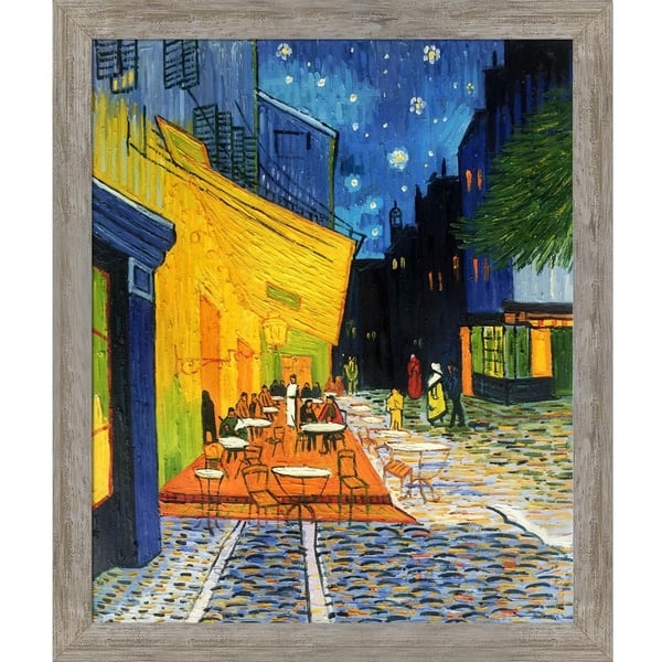 La Pastiche Cafe Terrace at Night by Vincent Van Gogh with Pewter ...