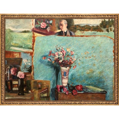 La Pastiche Carton d'etudes by Edouard Vuillard with Gold Versailles Antiqued Frame Oil Painting Wall Art, 43.5" x 33.5"