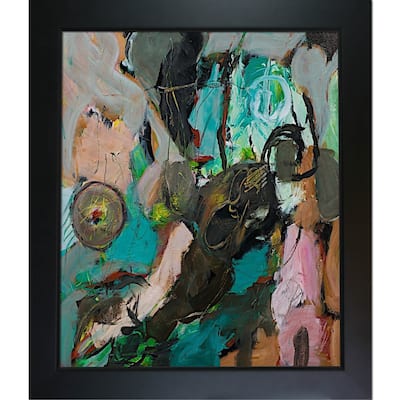 ArtistBe Courage of Your Desires by Allan P. Friedlander with Black New Age Wood Frame Canvas Wall Art, 28.75" x 24.75"