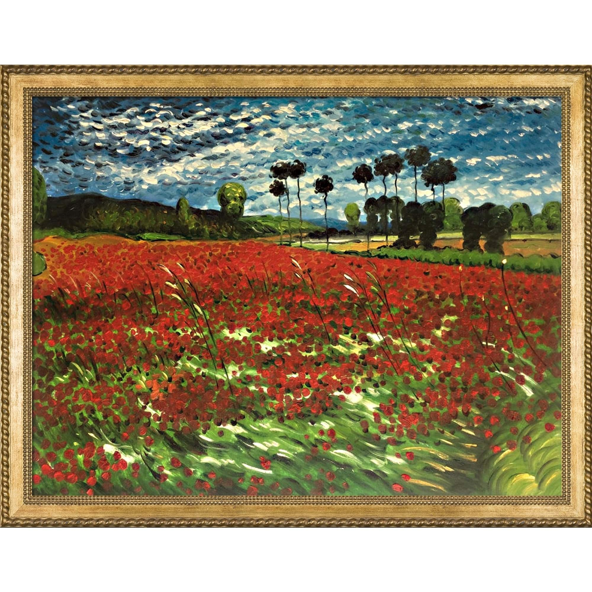 La Pastiche Field Of Poppies By Vincent Van Gogh With Gold Verona Bead 