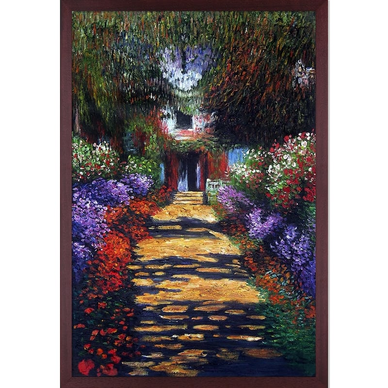 La Pastiche Garden Path at Giverny by Claude Monet with Mahogany ...