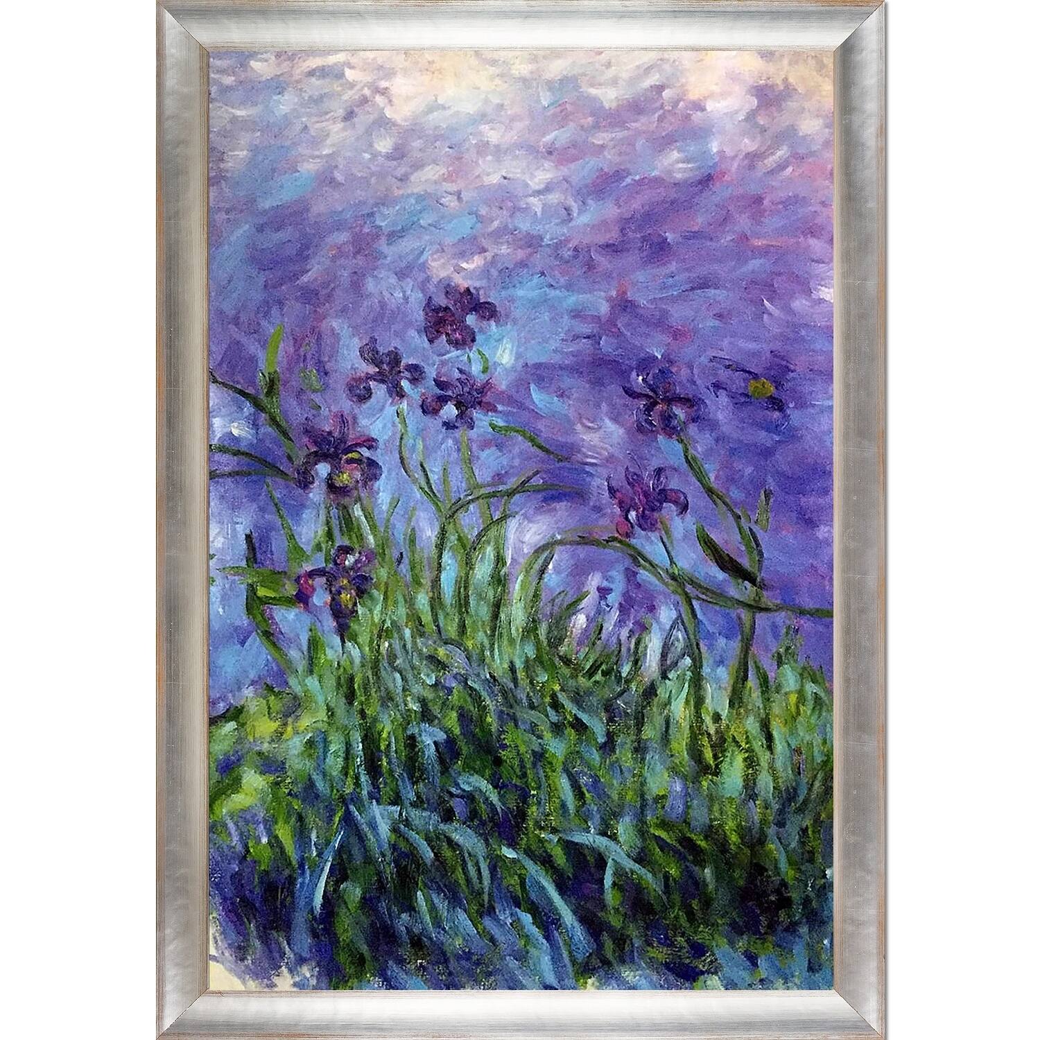 La Pastiche Lilac Irises by Claude Monet with Silver, Brown Spencer ...