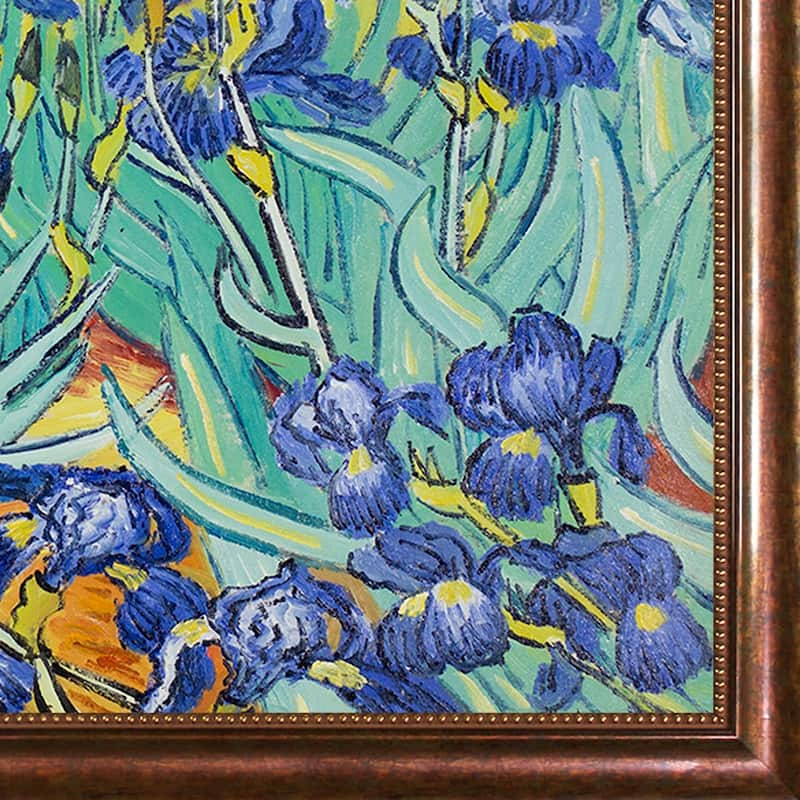 La Pastiche by overstockArt Irises by Vincent Van Gogh with Brown ...