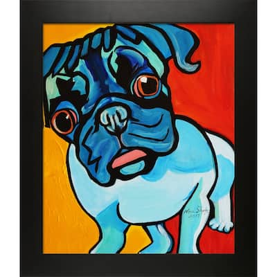 ArtistBe by overstockArt Mug Shot by Nora Shepley with Black New Age Wood Frame Canvas Wall Art, 28.75" x 24.75"