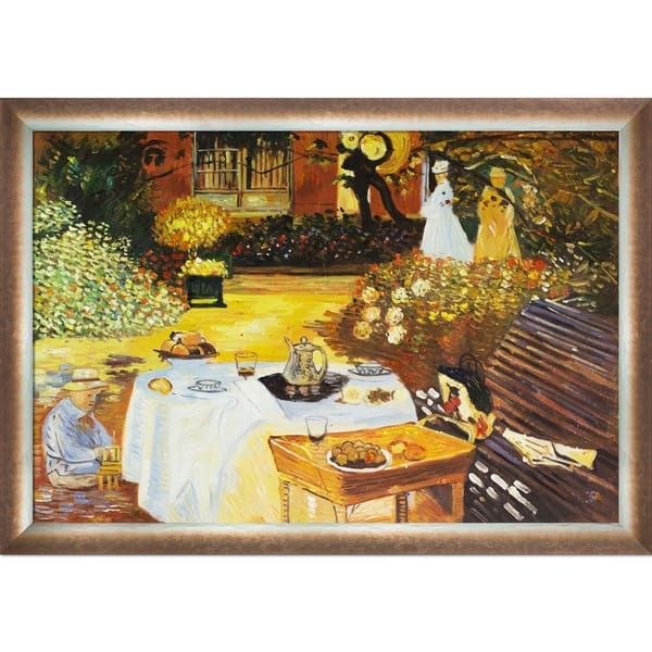 La Pastiche by overstockArt The Luncheon by Claude Monet with Silver ...