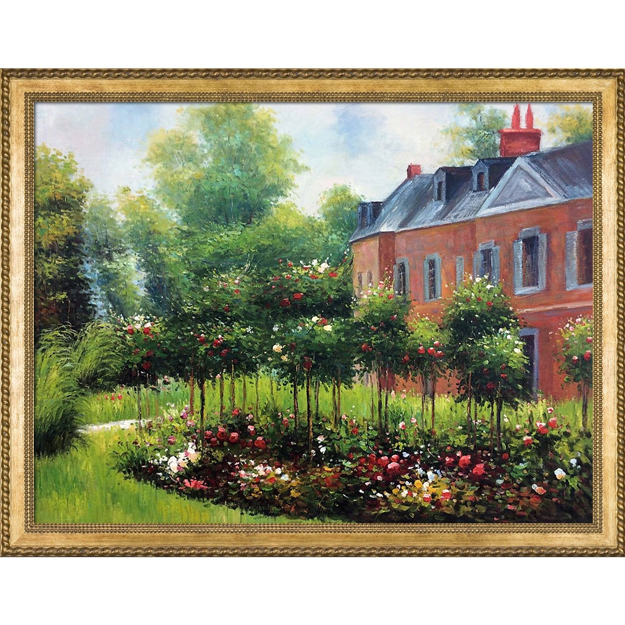 La Pastiche The Rose Garden at Wargemont, 1879 by Pierre-Auguste Renoir ...