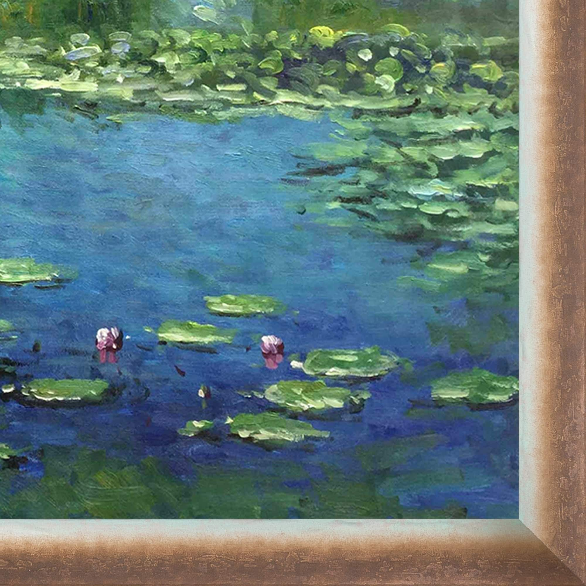 La Pastiche by overstockArt Water Lilies by Claude Monet with Silver ...