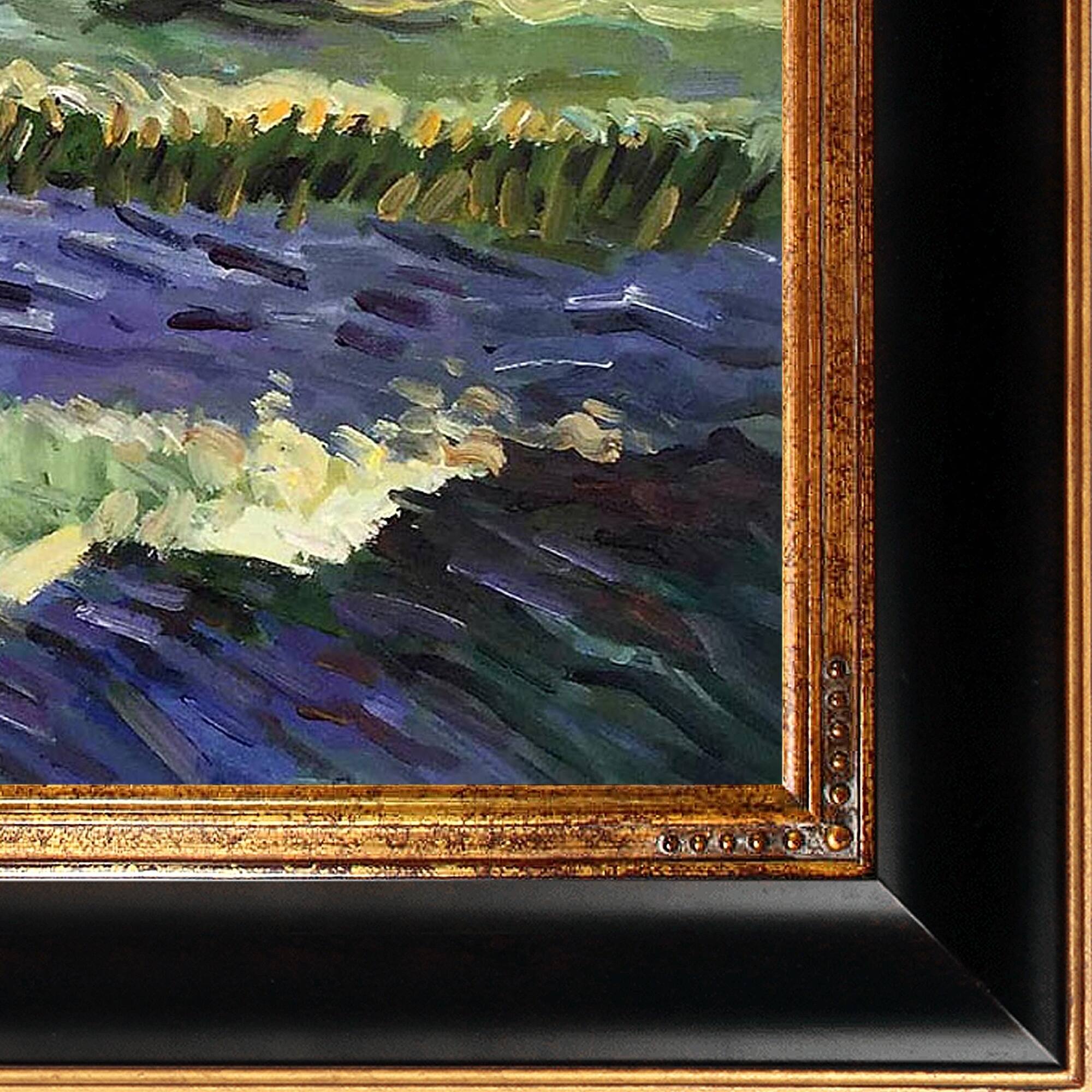 La Pastiche Seascape at Saintes maries by Vincent Van Gogh with Wood ...