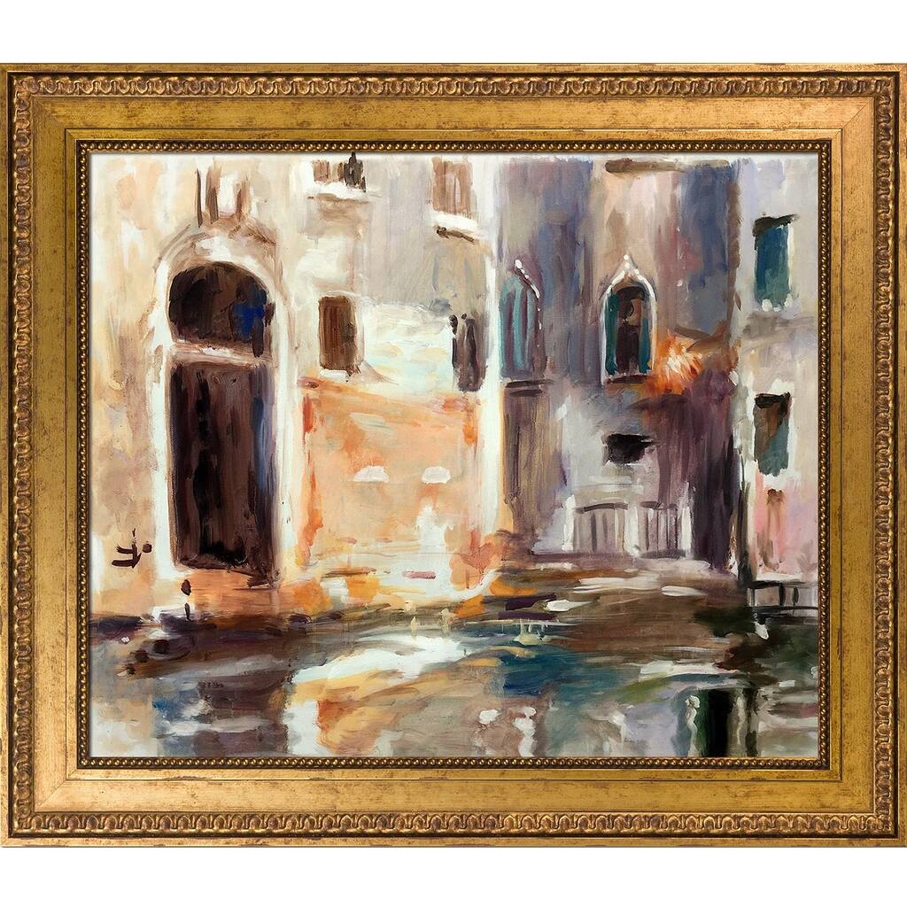 La Pastiche Venice, 1903 by John Singer Sargent with Gold Versailles King Frame Oil Painting Wall Art, 30" x 26"