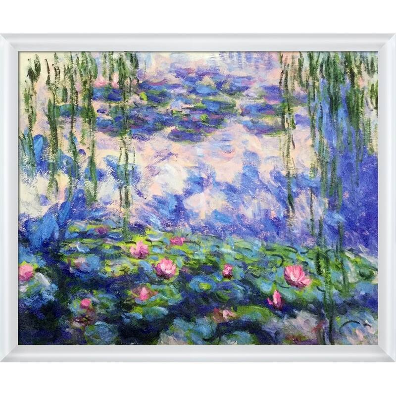 La Pastiche Water Lilies by Claude with White Moderne Blanc Scoop