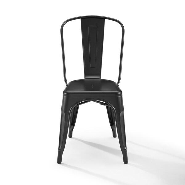 black matte metal dining chairs