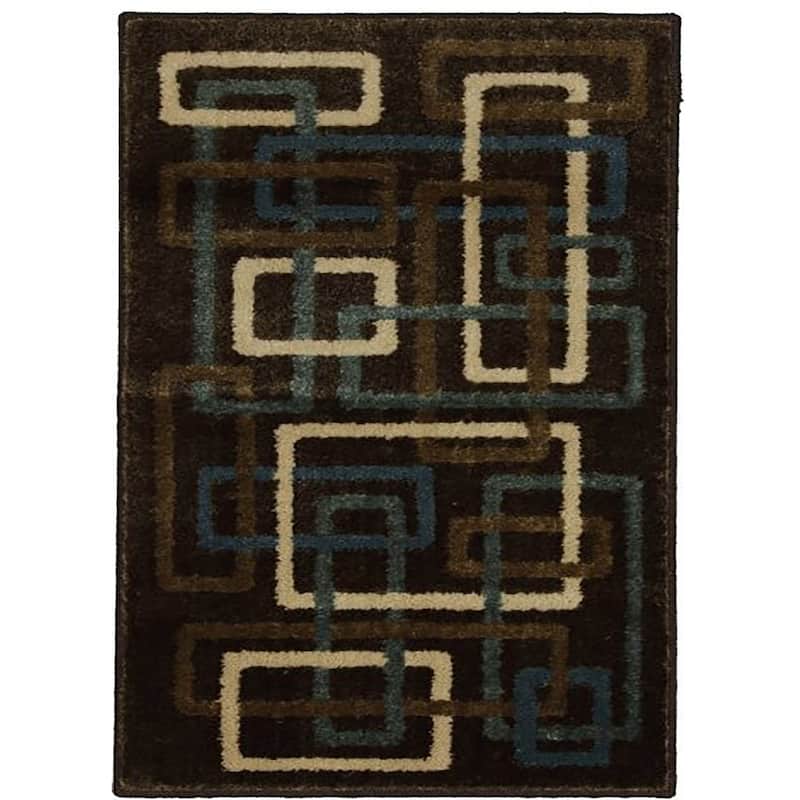 Mohawk Interlaced Brown Contemporary Area Rug