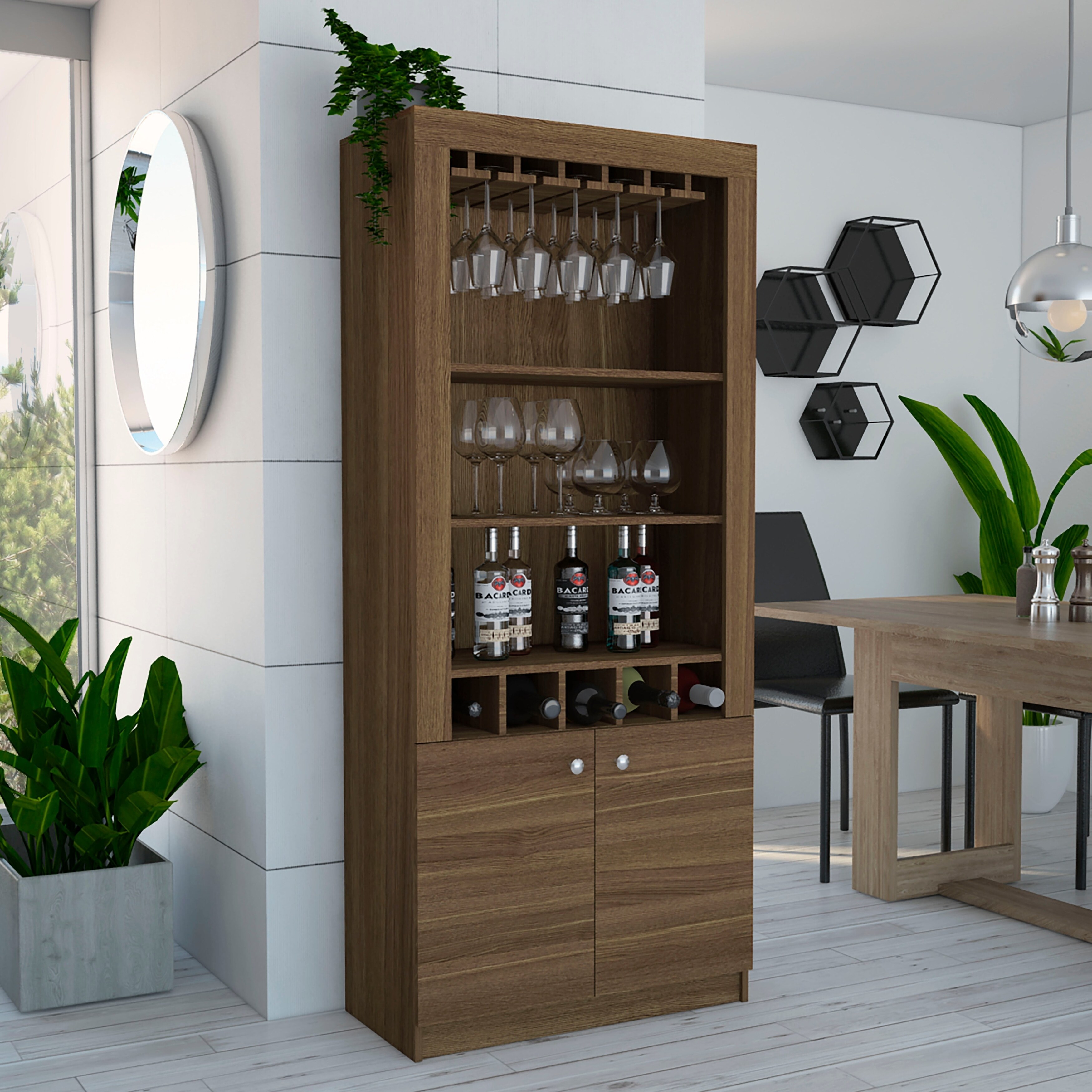 Wine Cabinets Home Bar Furniture Tuhome Syrah Corner Bar Cabinet