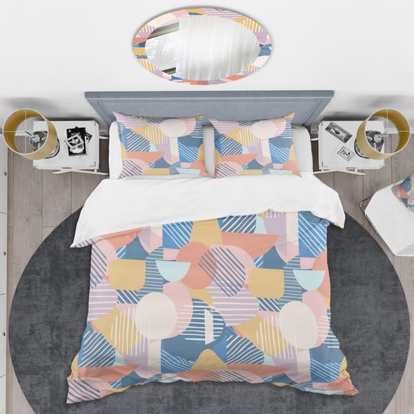 Shop Designart Trendy Contemporary Geometry Shapes Pattern Mid