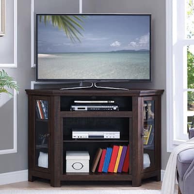 Home Source Rhymes Corner TV Stand - Espresso Finish
