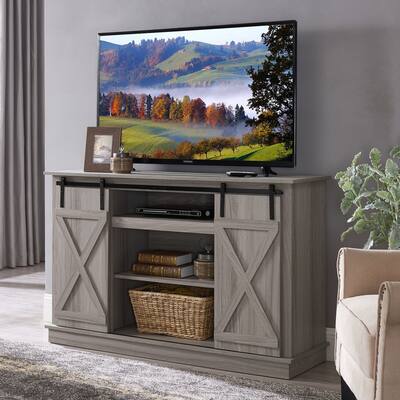 Home Source Quance TV Stand with Barnyard Doors