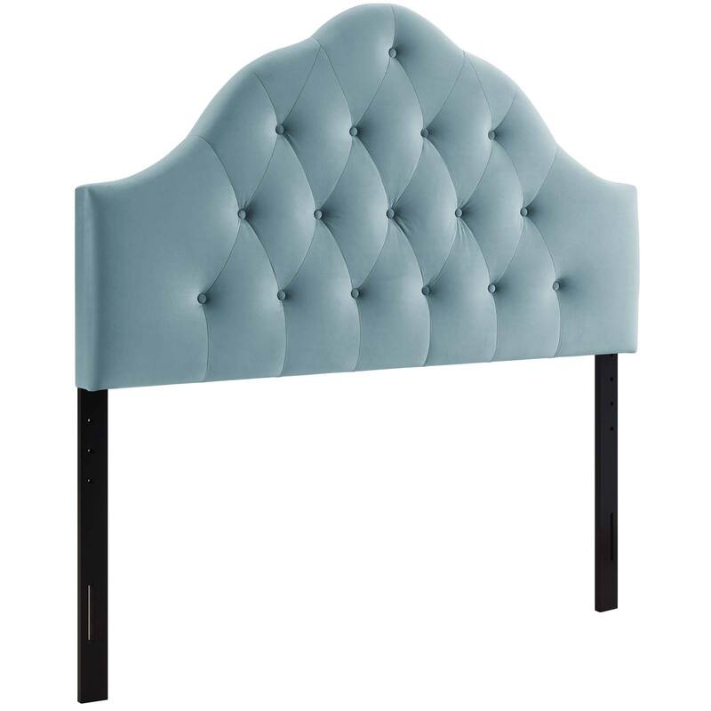 Carson Carrington Labbsand Twin Diamond Tufted Velvet Headboard