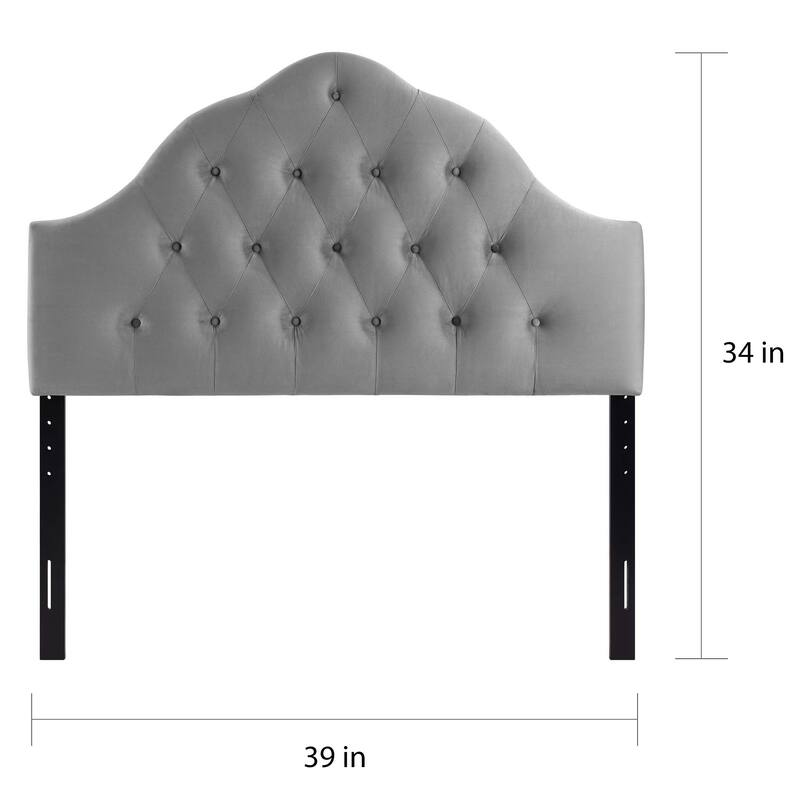 Carson Carrington Labbsand Twin Diamond Tufted Velvet Headboard