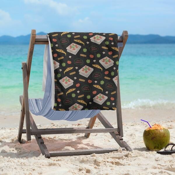 Shop Full Color Pizza Pattern Beach Towel 36 X 72 Free
