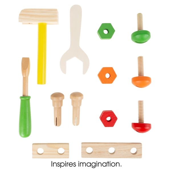 wooden toy tool set