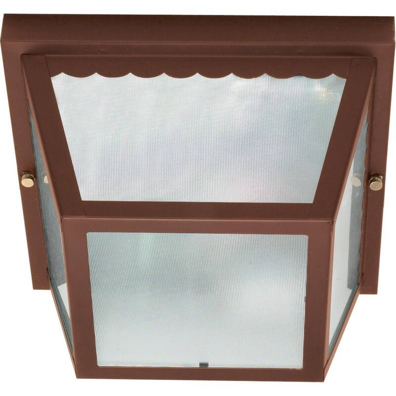 2-Light 10 In. Carport Flush Fixture