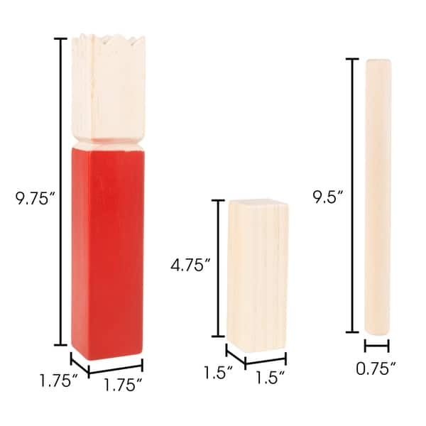 Yard Games Kubb Premium Size Outdoor Tossing Game with Carrying Case,  Instructions, and Boundary Markers