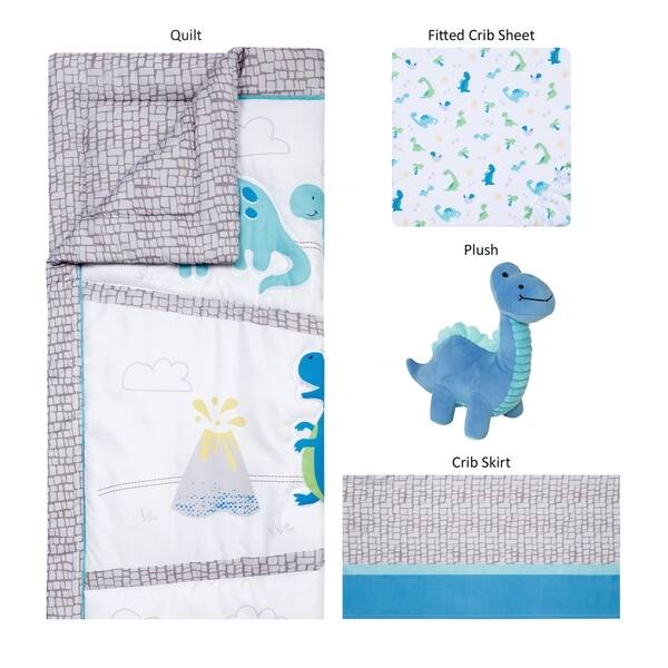 Shop Sammy And Lou Dinosaur Pals 4 Piece Crib Bedding Set Free