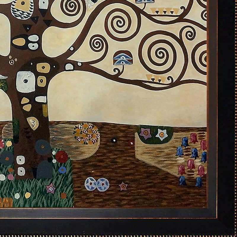 La Pastiche Tree of Life by Gustav Klimt with Bronze, Brown Veine D'Or ...