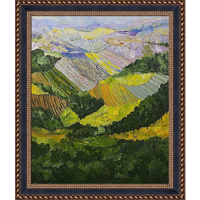 ArtistBe Forest and Harvest by Allan P. Friedlander w/ Black and Gold Verona Braid Frame Canvas Wall Art, 28.75" x 24.75"