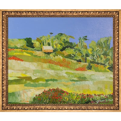 ArtistBe Warm and Sunny by Allan P. Friedlander with Gold Versailles Antiqued Frame Canvas Wall Art, 27.5" x 23.5"