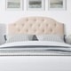 CorLiving Calera Diamond Tufted Fabric Arched Panel Headboard - Full ...