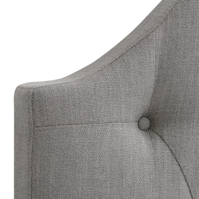 CorLiving Calera Diamond Tufted Fabric Arched Panel Headboard - Twin