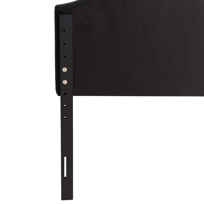 CorLiving Calera Diamond Tufted Fabric Arched Panel Headboard - Twin