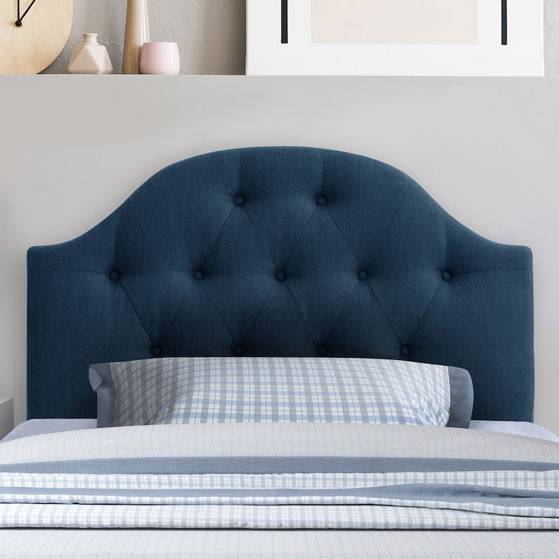 CorLiving Calera Diamond Tufted Fabric Arched Panel Headboard - Twin