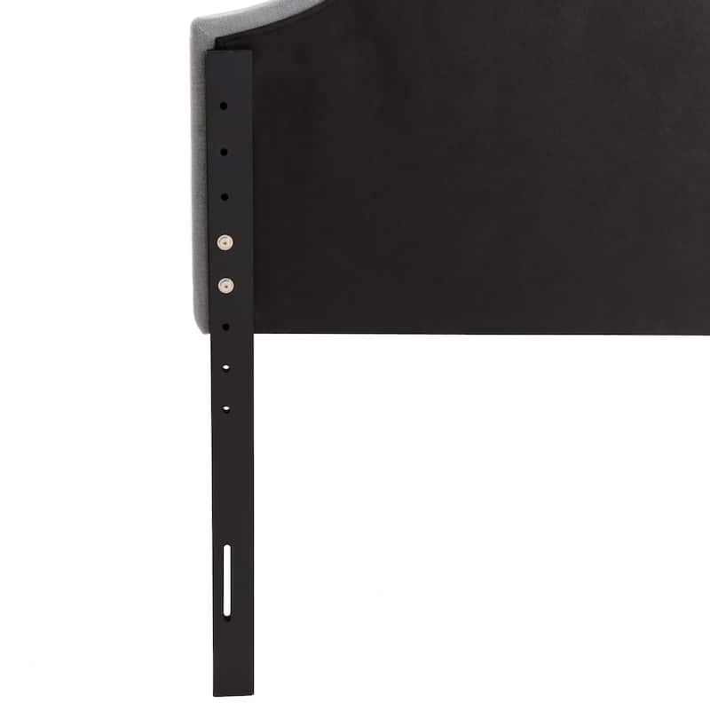 CorLiving Calera Diamond Tufted Fabric Arched Panel Headboard - Twin