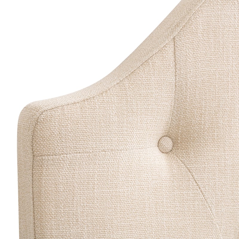 CorLiving Calera Diamond Tufted Fabric Arched Panel Headboard - Twin