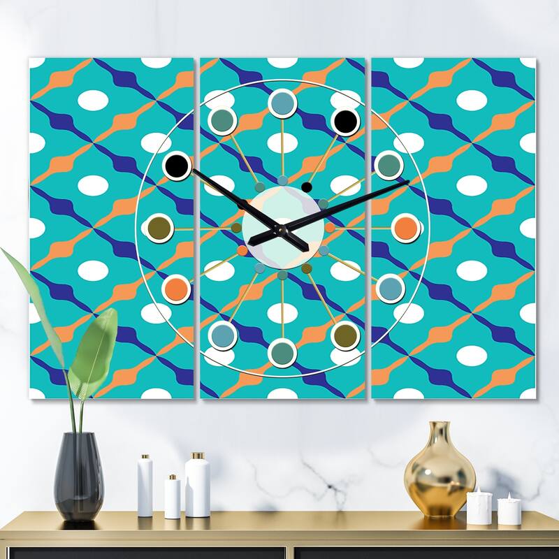 Designart 'retro Pattern Abstract Design Xv' Oversized Mid-century Wall 