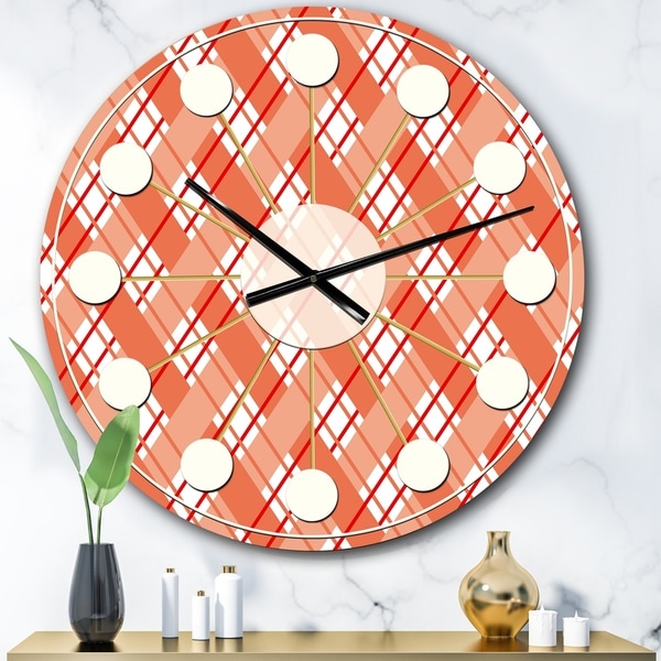 Designart 'Retro Checkered Pattern I' Mid-Century wall clock. Opens flyout.