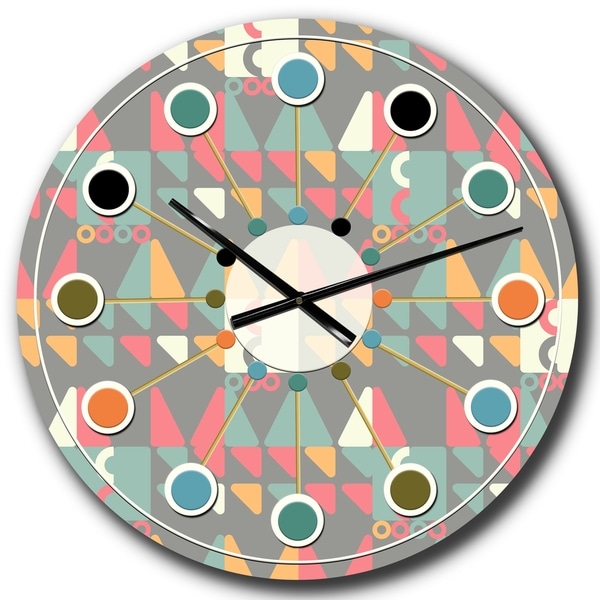 Designart 'Retro Abstract Design V' Mid-Century wall clock