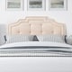 CorLiving Aspen Crown Silhouette Headboard with Button Tufting - Queen ...