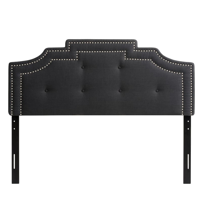 CorLiving Aspen Crown Silhouette Headboard with Button Tufting - Full/Double