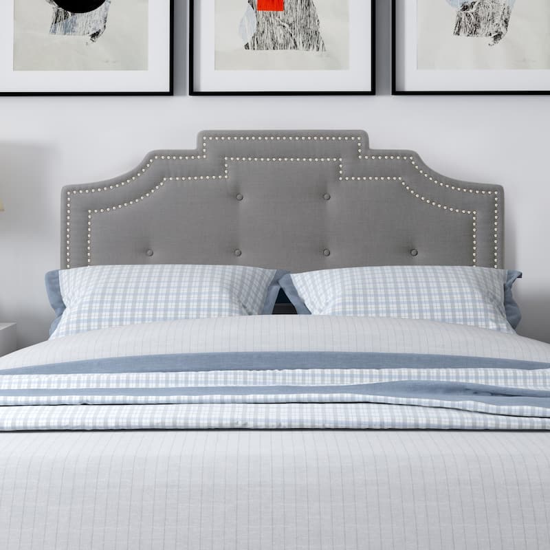 CorLiving Aspen Crown Silhouette Headboard with Button Tufting - Full/Double