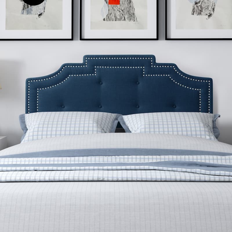 CorLiving Aspen Crown Silhouette Headboard with Button Tufting - Full/Double
