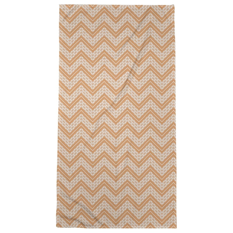 Classic Hand Drawn Chevron Pattern Beach Towel - 36 x 72