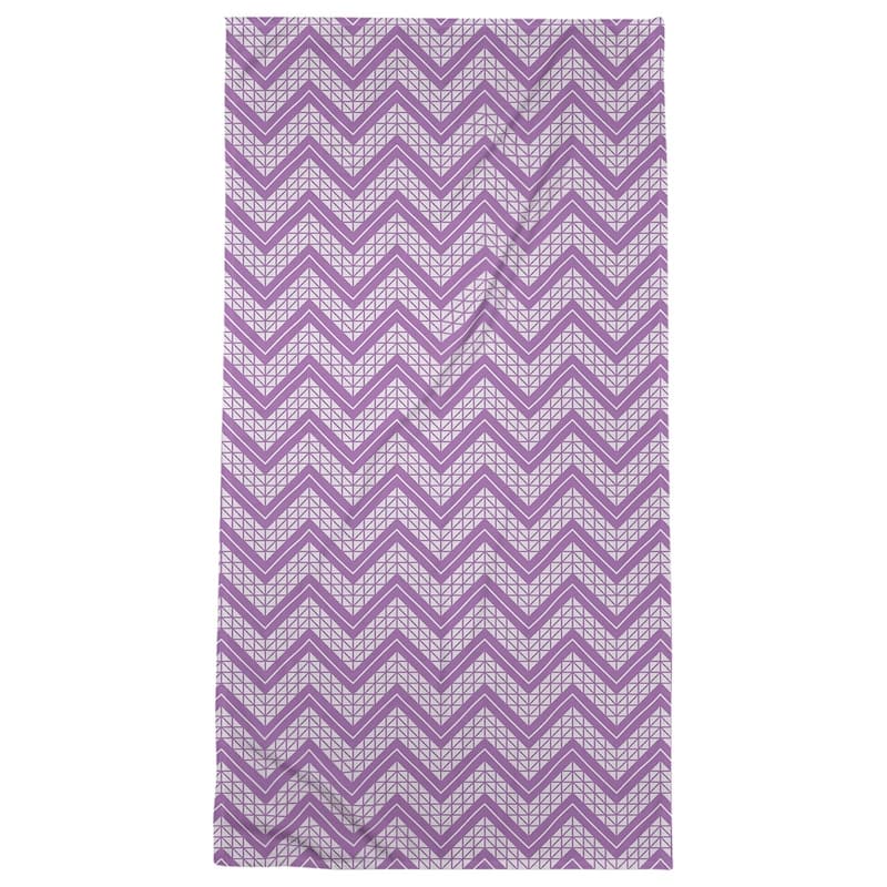 Classic Hand Drawn Chevron Pattern Beach Towel - 36 x 72