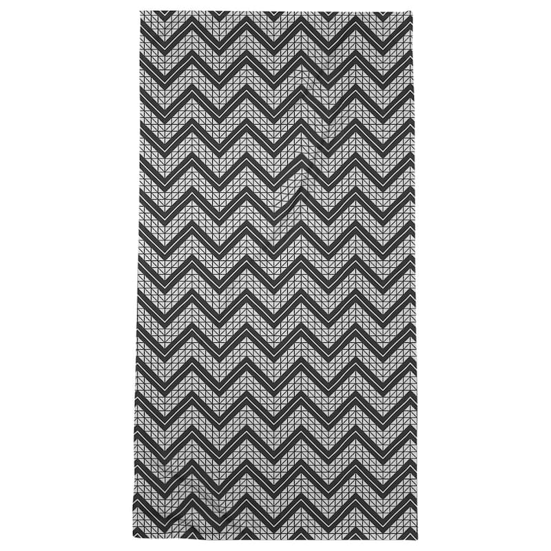 Classic Hand Drawn Chevron Pattern Beach Towel - 36 x 72