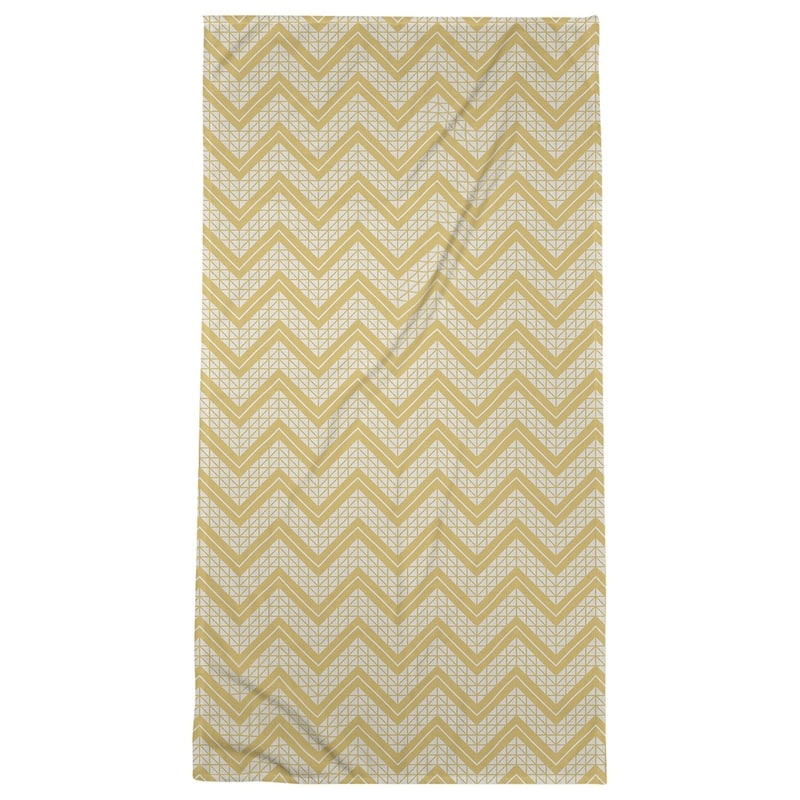 Classic Hand Drawn Chevron Pattern Beach Towel - 36 x 72