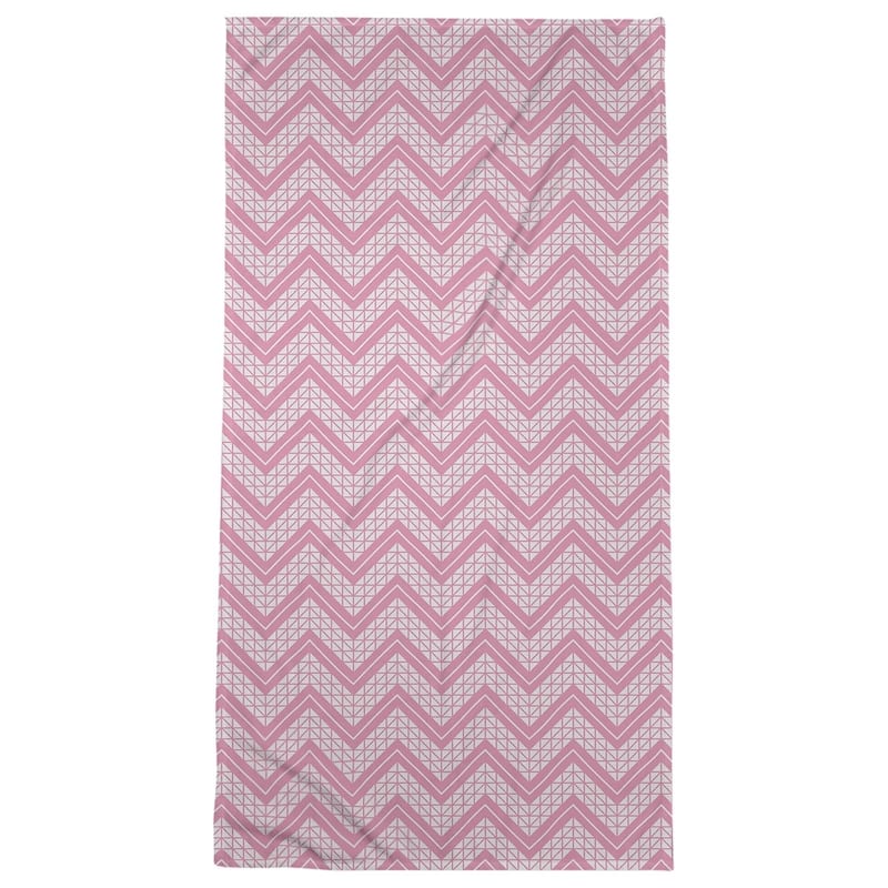 Classic Hand Drawn Chevron Pattern Beach Towel - 36 x 72