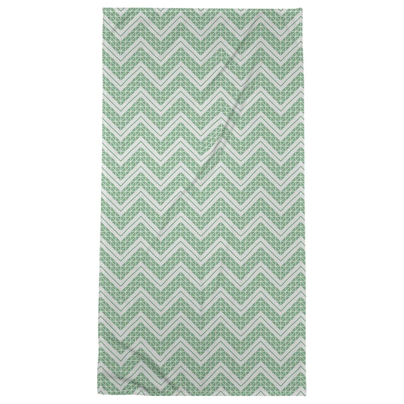 Reverse Classic Hand Drawn Chevrons Beach Towel - 36 x 72